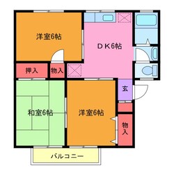 セジュールK Iの物件間取画像